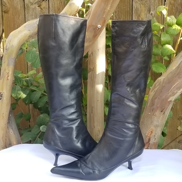 Giuseppe Zanotti gorgeous kitten heels tall knee high leather boots Size 36 - Picture 5 of 16
